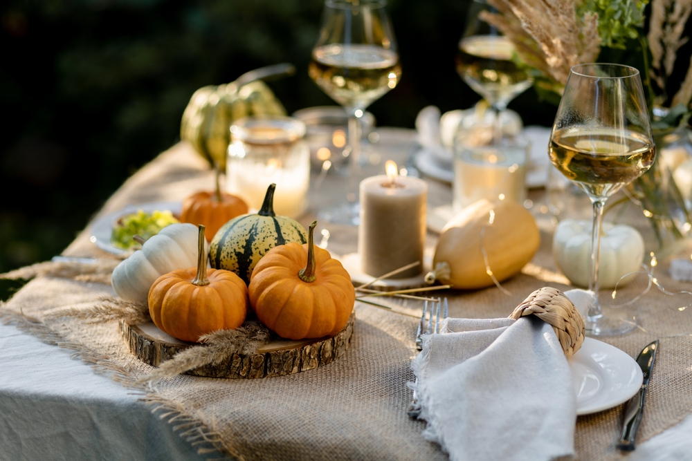 Photo of a fall table decoration